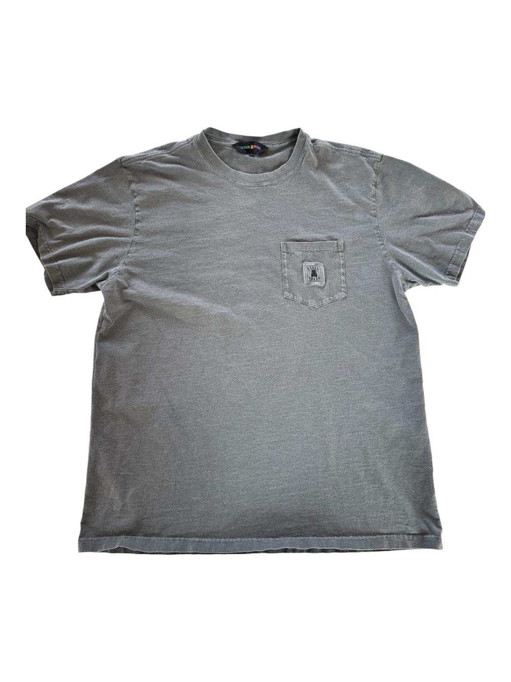 Teddy Fresh Mens Classic Pocket Short Sleeve Crew T-shirt Sz XL Gray 100% Cotton